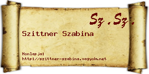 Szittner Szabina névjegykártya