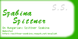 szabina szittner business card